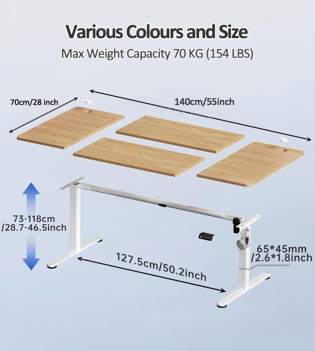 Electric Standing Desk 140x70cm