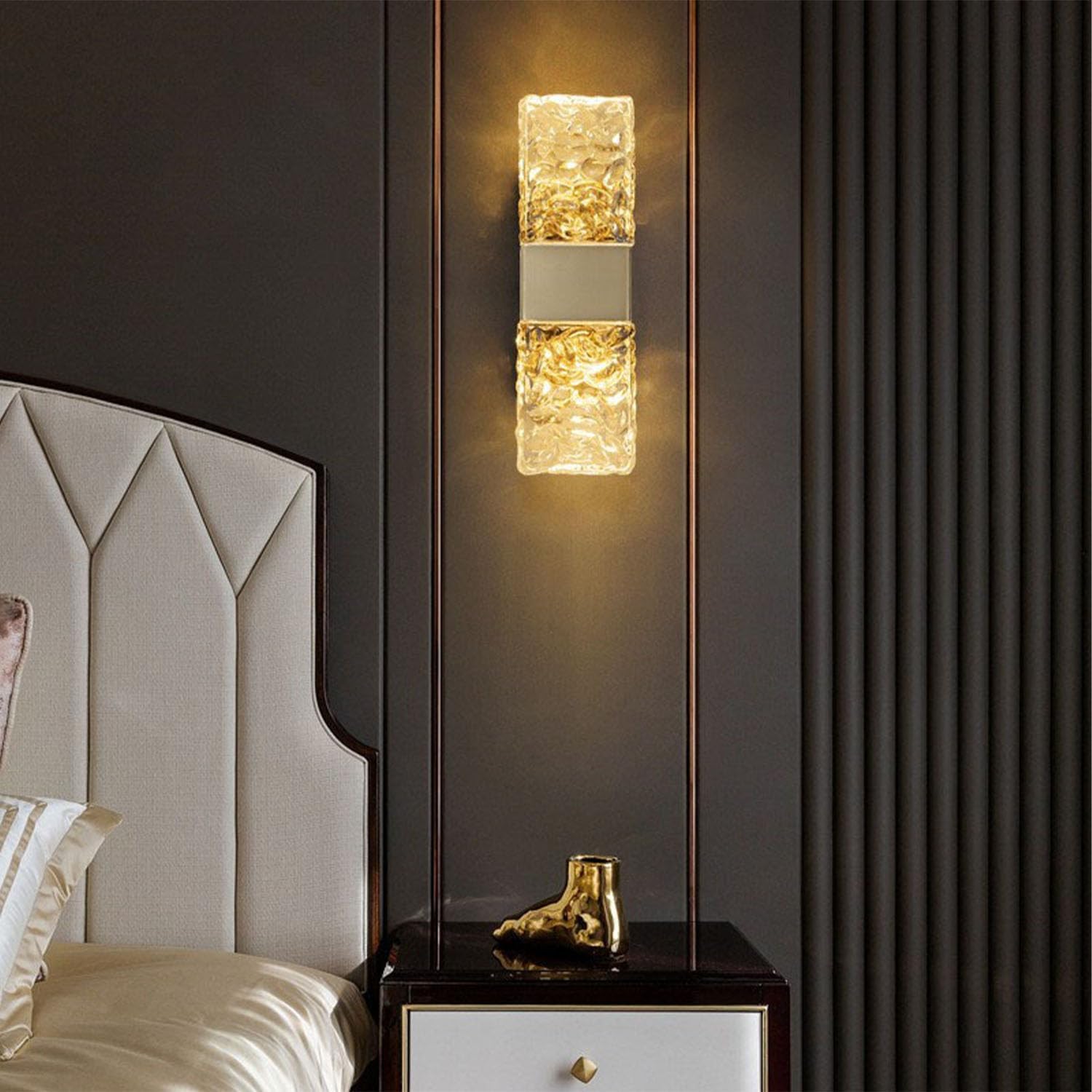 Gold LED Crystal Wall Lights