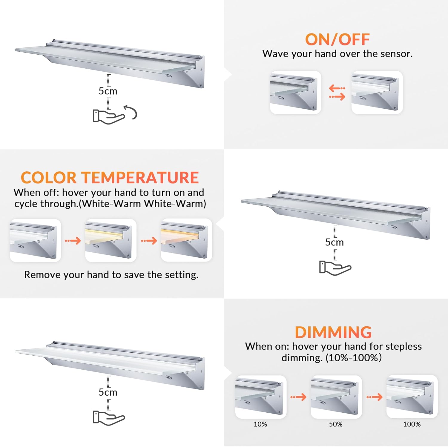 Floating Shelf with LED Lights