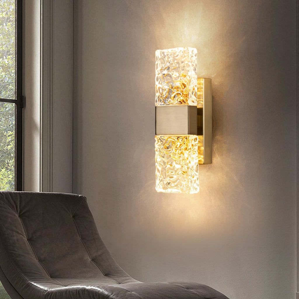 Gold LED Crystal Wall Lights