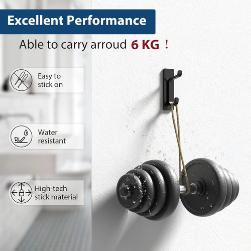 6-Pack Stick on Hooks for Hanging