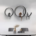 Modern 3D Artistic Figure Metal and Resin Wall Décor
