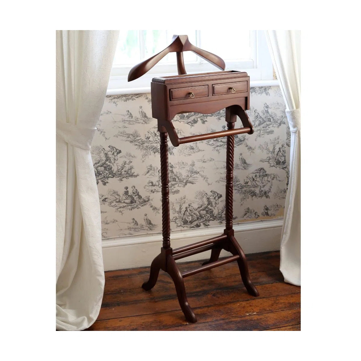 Solid Wood Freestanding Valet Stand
