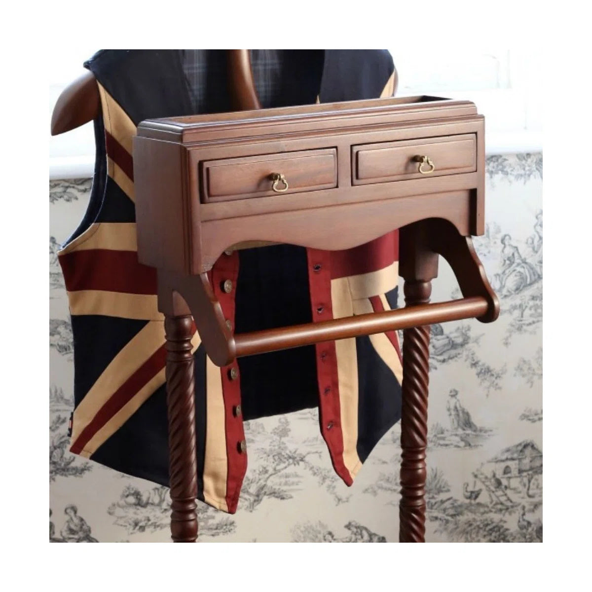 Solid Wood Freestanding Valet Stand