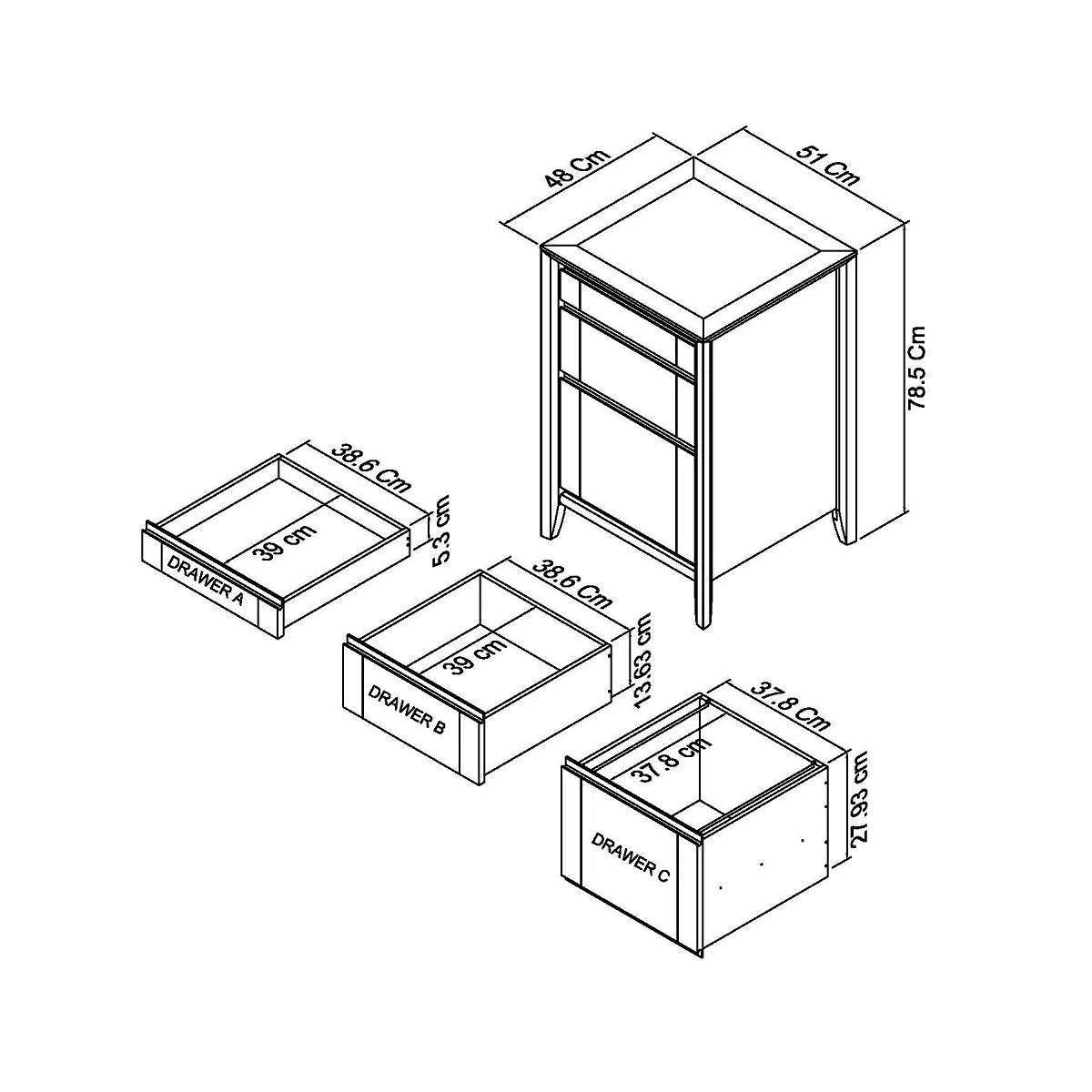 Southall 3 -Drawer File Cabinet